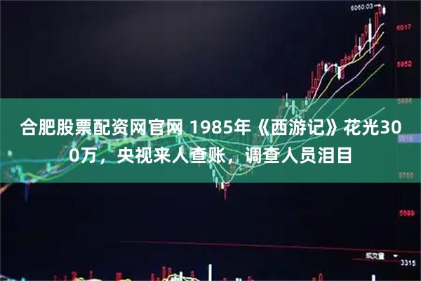 合肥股票配资网官网 1985年《西游记》花光300万，央视来人查账，调查人员泪目