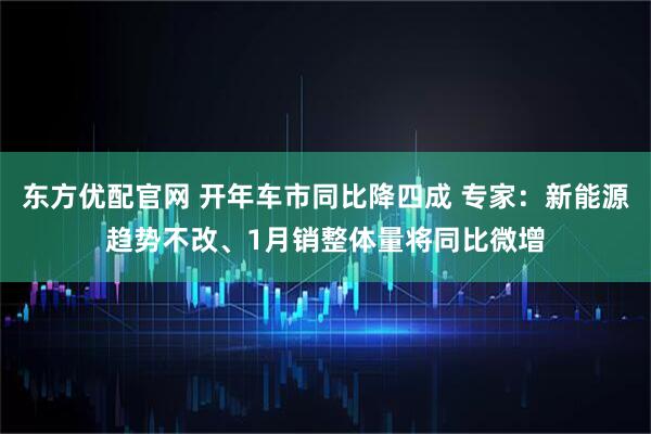 东方优配官网 开年车市同比降四成 专家：新能源趋势不改、1月销整体量将同比微增